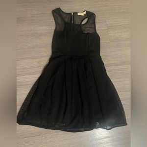 Everleigh little black dress, open back, fish net, one size, fits like a Medium
